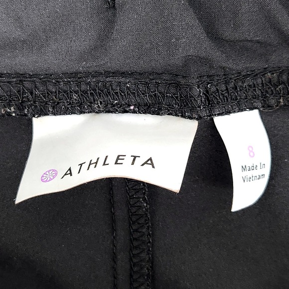 Athleta Destination Pants Women's Size 8 Black Wide Leg Stretch Travel Casual - Picture 3 of 7